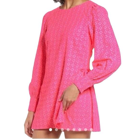Lilly Pulitzer Fluorescent Neon Pink Aisha Romper Size 10 NWT Shorts Under Dress - Picture 9 of 16